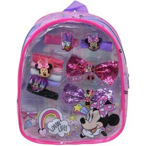 Minnie Mouse Kids Backpack With Hair Accessories Set